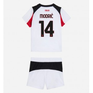 Fotbalové Dres AC Milan Luka Modric #14 Dětské Venkovní Oblečení 2025-26 Krátký Rukáv (+ trenýrky)
